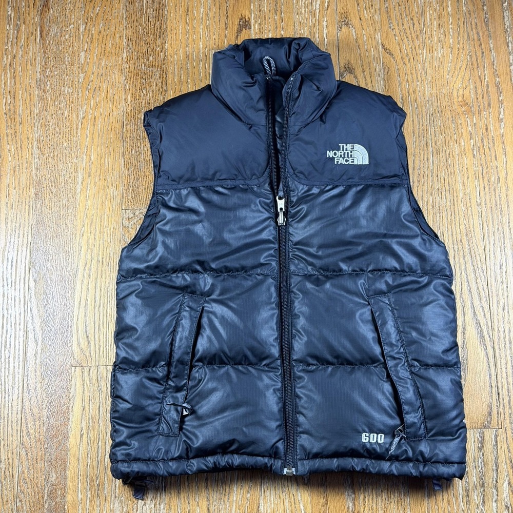 The North Face Vest Boys Small Black 600 Down Puffer Packable Outdoor Winter